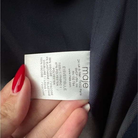 Maje Navy Blue Blazer - Picture 5 of 10